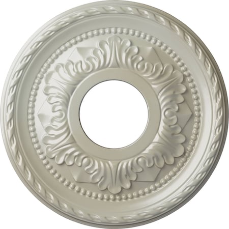 Ekena Millwork Palmetto Ceiling Medallion (Fits Canopies up to 4 7/8"), 12 1/8"OD x 3 1/2"ID x 1"P, Flash Blue CM12PMFBS